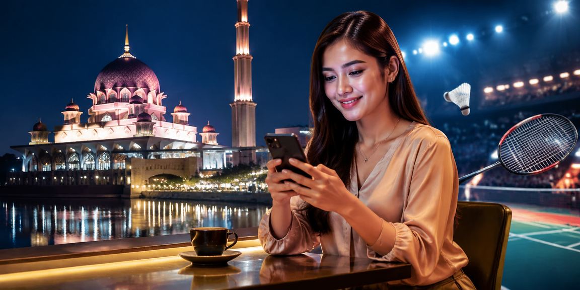 Pengguna mengakses loteri dalam talian dior888 melalui telefon pintar di Putrajaya